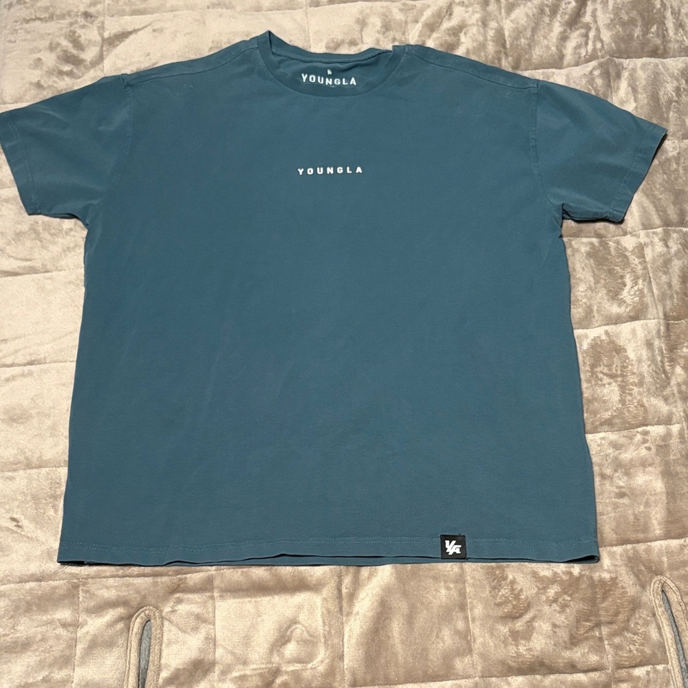 YoungLA Men's Blue Short Sleeve Tee